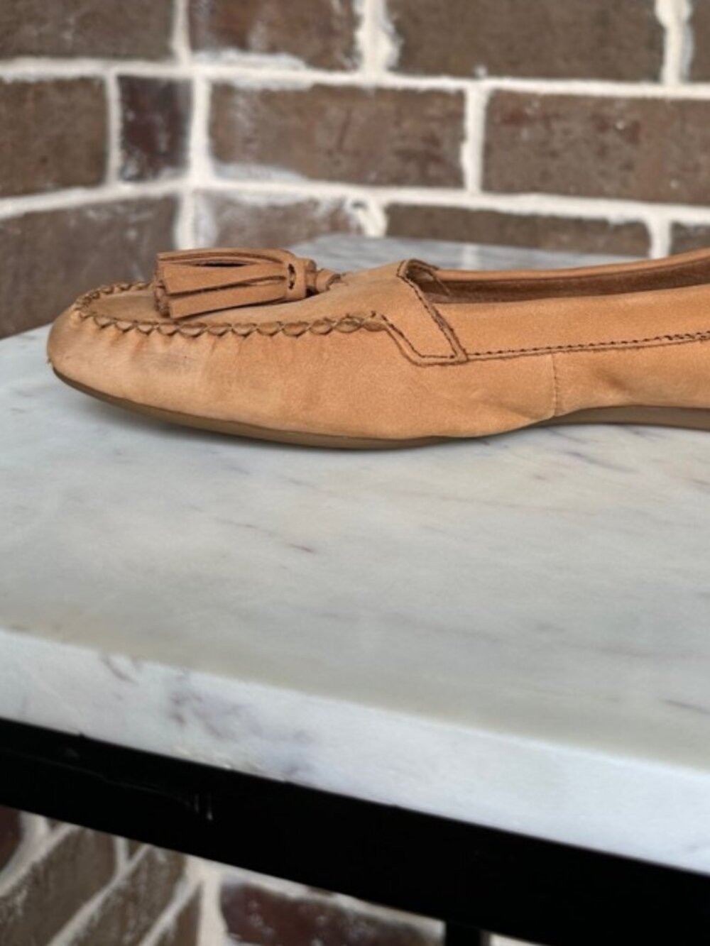Born Tan Suede Tassel Loafers - Picture 12 of 16